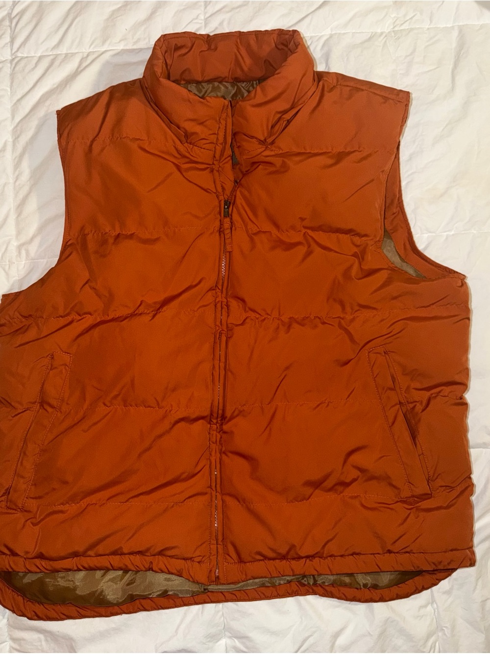 St. John’s Bay Men's Orange Quilted Puffer Vest XL